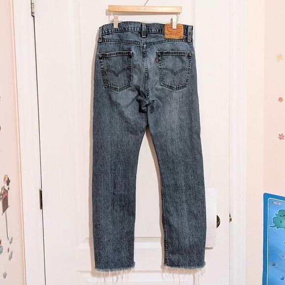 Levi's 513  jean raw hems size L30 W30 G2 - Picture 2 of 15